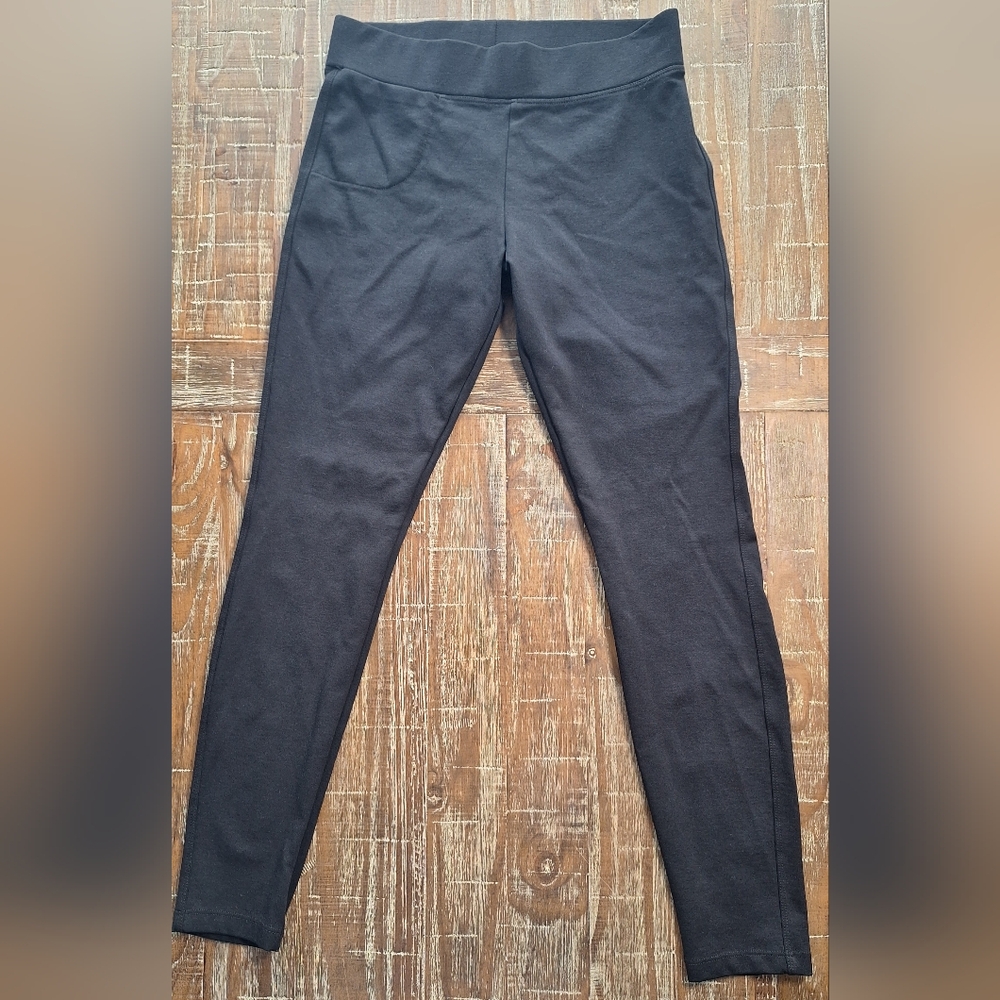AMERICAN GIANT‎ Women's Ponte Slim Pant Size 4 Black High Rise Stretch Legging